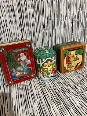 Vintage M&M'S, Snickers, and Oreo Holiday Collectible Candy Tins